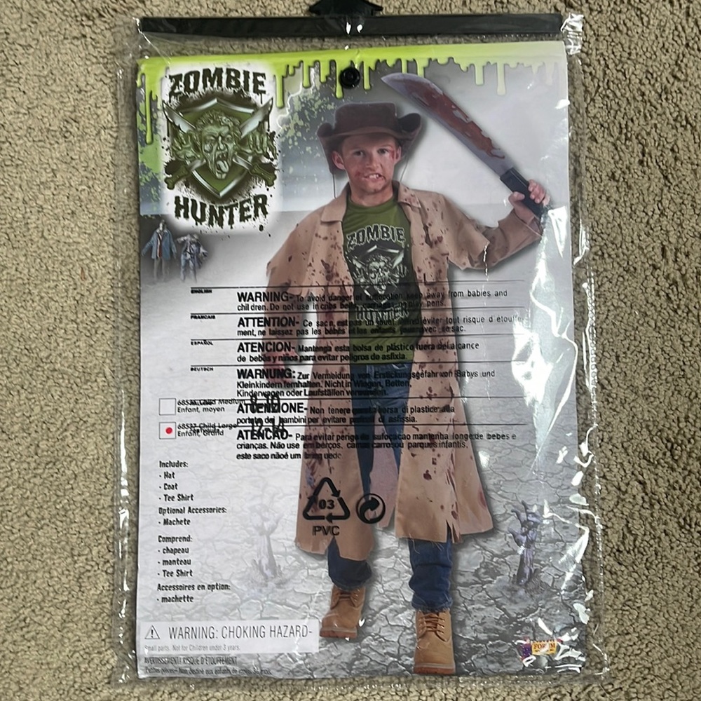 Kids zombie hunter costume